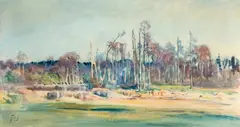 Julian Fałat, Osiek, 1913 r., 1913, akwarela, papier, 52