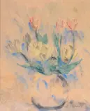 Leon Weissberg, Kwiaty, akwarela, papier