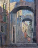 Wenecja, 1937 r. by Zofia Dziurzyńska-Rosińska, 1937, olej, płótno, 41, sold Apr 2021