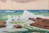 Roman Bratkowski, Morze, olej, tektura