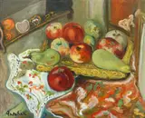 Isaac Antcher, Martwa natura z owocami, olej, płótno