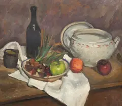 Janusz Strzałecki, Martwa natura, olej, płyta