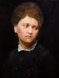 Damian Krajewski, Portret młodej kobiety, olej, płótno