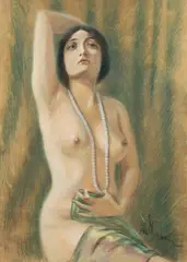 Zofia Makarewicz, Akt Poli Negri ?, pastel, karton