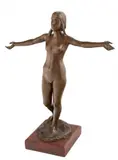 Ernst Seger, Figura kobiety, ok. 1900 r., 1900, brąz patynowany