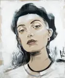 Natasza Mirak, La Parisienne, 2020, 2020, olej, akryl, płótno