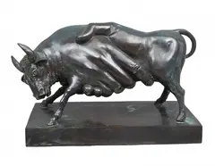 Rafał Olbiński, The Art of the Deal, 2020/2021, brąz patynowany, mosiądz patynowany