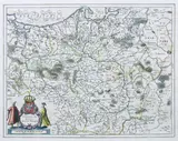 Henricus Hondius, Poloniae nova et acurata decriptio, Mapa Polski Jodocusa Hondiusa II z ok. 1620 r., stan drugi, 1647 r. miedzioryt kolorowany w epoce, 39