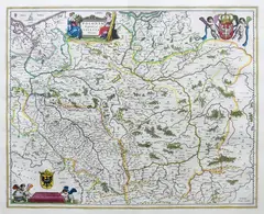 Joan Blaeu, Polonia Regnum, et Silesia Ducatus…, Mapa Polski i Śląska, Amsterdam, 1634 r. miedzioryt kolorowany w epoce, 41