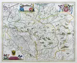 Joan Blaeu, Polonia Regnum, et Silesia Ducatus…, Mapa Polski i Śląska, Amsterdam, 1634 r. miedzioryt kolorowany w epoce, 41