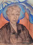 Stanisław Ignacy Witkiewicz, Portret kobietyPortret kobiety, pastel, papier, 62