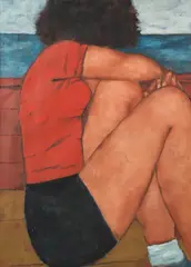 Jerzy Nowosielski, Gimnastyczka, ok. 1950 r., 1950, olej, płótno, 79