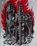 Mariusz Waras, Firestarter, 2020, 2020, spray, szablon, płótno
