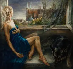 Sandra Arabska, Bez tytułu, 2020, 2020, olej, płótno
