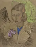 Stanisław Ignacy Witkiewicz, Portret Janiny Turowskiej-Leszczyńskiej, 1932, 1932, pastel, papier