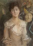 Teodor Axentowicz, Portret kobiety, pastel, papier, 77