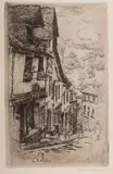 Józef Pankiewicz, Ulica Jerzual w Dinan z psem, 1906
