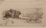Józef Pankiewicz, La Cours-la-Reine, Rouen - Gondole w Wenecji (dwie kompozycje na jednym arkuszu), 1904