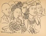 Tymon Niesiołowski, Wzruszający film, 1949 r., 1949, autolitografia, papier