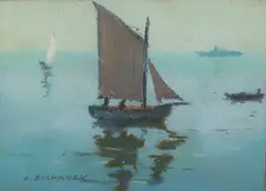 Antoni Suchanek, Polskie morze, przed 1934 r., pastel, papier