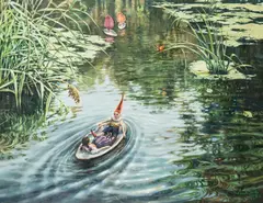 Staw, 1995 r. by Joanna Sierko, 1995, olej, płótno, sold Jan 2021