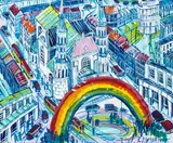 Plac Zbawiciela, 2017 r. by Edward Dwurnik, 2017, akryl, płótno, sold Jan 2021