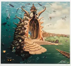 Jacek Yerka, Port, 2002 r., 2002, druk cyfrowy, papier typu Hahnemuhle German Etching 310 g