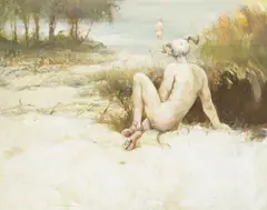 Daniel Pielucha, Faun, olej, płótno