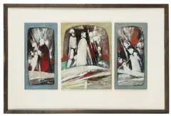 Henryk Mądrawski, Tryptyk, 1996 r., 1996, olej, płyta