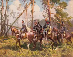 Zygmunt Rozwadowski, Ułani - Bieliniacy, olej, płótno
