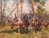 Zygmunt Rozwadowski, Ułani - Bieliniacy, olej, płótno