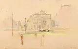 Jan Cybis, Łuk Triumfalny na Place du Carrousel w Paryżu, 1947 r.