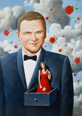 Rafał Olbiński, Bez tytułu, akryl, płótno