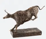 Magda Schreiber, Skacząca krowa z Lascaux, 2020, 2020, brąz patynowany
