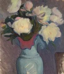 Władysław Ślewiński, Białe piwonie, ok. 1899 r., 1899, olej, płótno