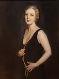 Tadeusz Styka, Dama z perłami, olej, płótno