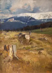 Gertrud Staats, Pejzaż górski, 1902 r., 1902, olej, płótno