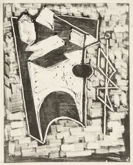 Jonasz Stern, Bez tytułu, monotypia, papier, 32