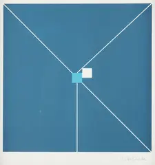 Bez tytułu by Henryk Stażewski, serigrafia, papier, sold Nov 2020