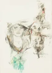 Bez tytułu, 1979 r. by Teresa Rudowicz, 1979, kredka, papier, sold Nov 2020