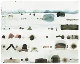 Jan Tarasin, Pejzaż- pismo I, 1993 r., 1993, akwarela, papier, 39