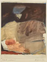 Jan Dziędziora, Kobieta siedząca I, akwarela, papier