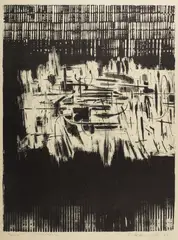 Roman Banaszewski, Pejzaż, 1966 r., 1966, litografia, papier