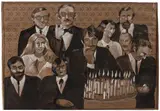 Kochani wszystkiego najlepszego, 1980 r. by Hanna Bakuła, 1980, akwarela, papier, sold Nov 2020