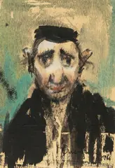 Józef Charyton, Portret Żyda, 1966 r., 1966, tusz, akwarela, papier