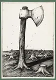 Zygmunt Januszewski, Bez tytułu, tusz, papier, 32