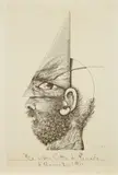 Eugeniusz Get-Stankiewicz, Ex libris Citta di Pescara, 1988 r., 1988, sucha igła, papier, 18