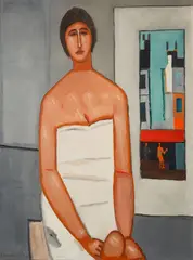 Jerzy Nowosielski, Kobieta we wnętrzu, 1964, 1964, olej, płótno