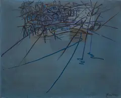 Tadeusz Kantor, Kompozycja, 1957, 1957, olej, płótno, 65