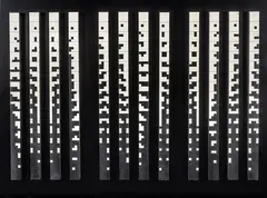 Ryszard Winiarski, Seria 12 prac Vertical game 4x4, 1981, 1981, akryl, płyta pilśniowa